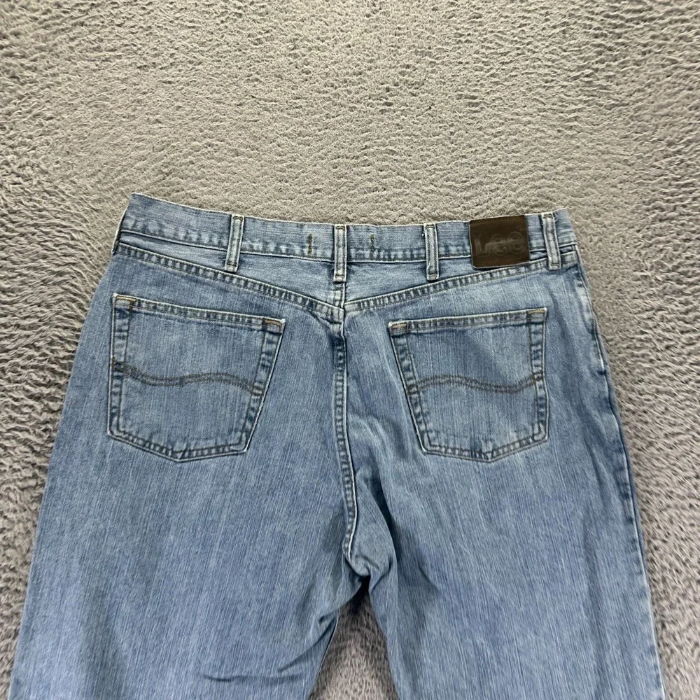 Lee Superior Comfort Jeans Men 38x29 Blue Cotton Denim Straight Relaxed Workwear